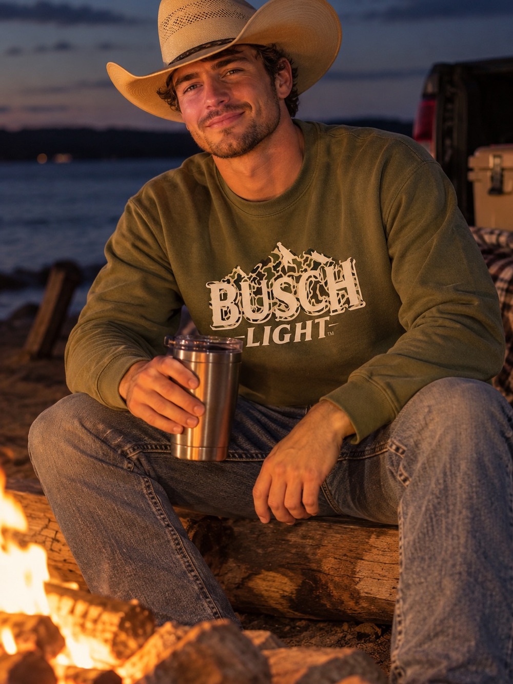 Men's Olive Crewneck Sweatshirt